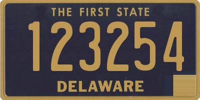 DE license plate 123254