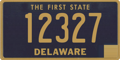 DE license plate 12327