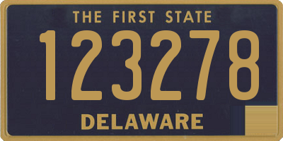 DE license plate 123278