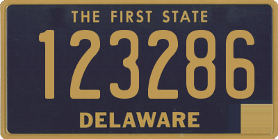 DE license plate 123286