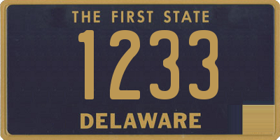 DE license plate 1233