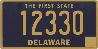 DE license plate 12330