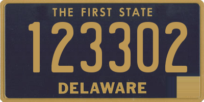 DE license plate 123302