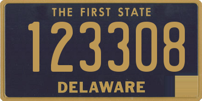 DE license plate 123308