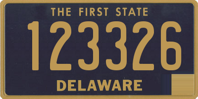 DE license plate 123326