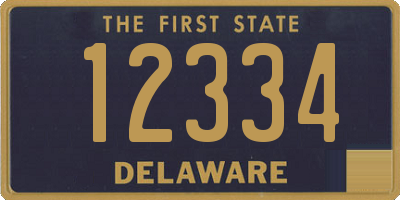 DE license plate 12334