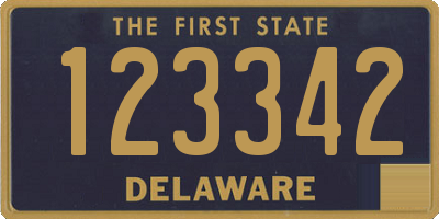 DE license plate 123342