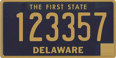 DE license plate 123357