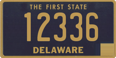 DE license plate 12336