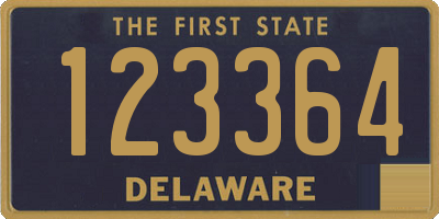 DE license plate 123364