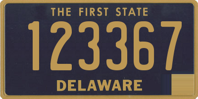 DE license plate 123367