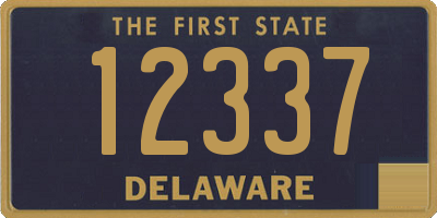 DE license plate 12337