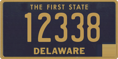 DE license plate 12338