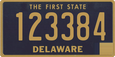 DE license plate 123384