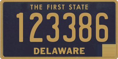 DE license plate 123386