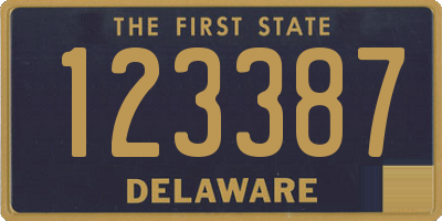 DE license plate 123387