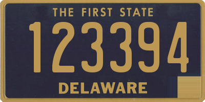 DE license plate 123394