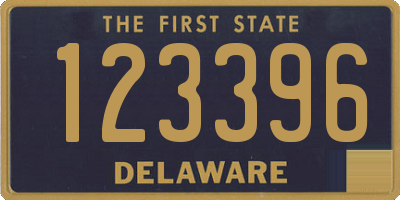 DE license plate 123396