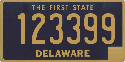 DE license plate 123399