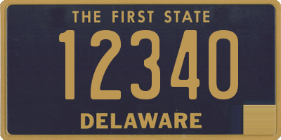 DE license plate 12340