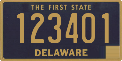 DE license plate 123401