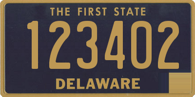 DE license plate 123402