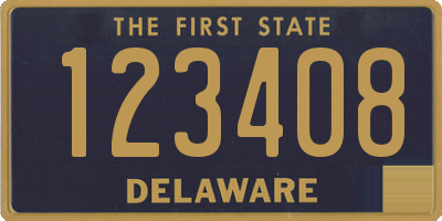 DE license plate 123408