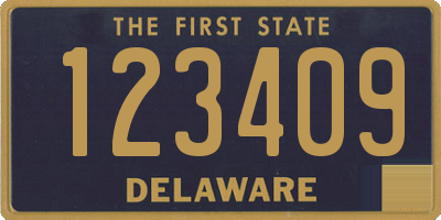 DE license plate 123409