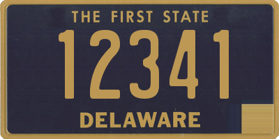 DE license plate 12341