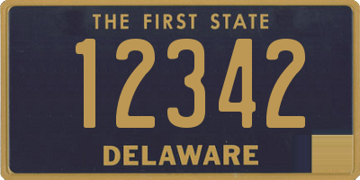 DE license plate 12342