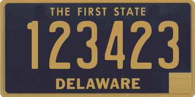 DE license plate 123423