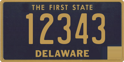 DE license plate 12343