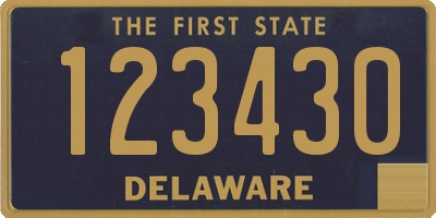 DE license plate 123430