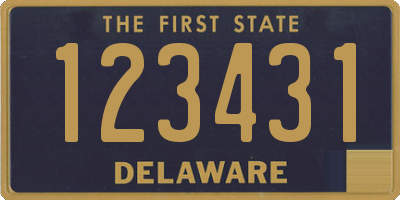 DE license plate 123431