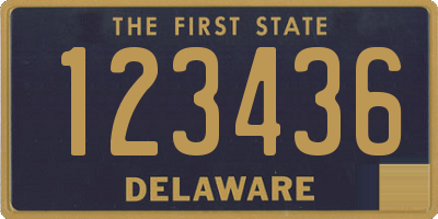 DE license plate 123436