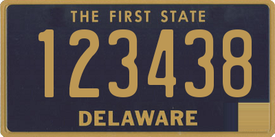 DE license plate 123438