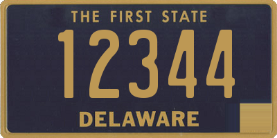 DE license plate 12344