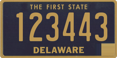 DE license plate 123443