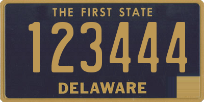 DE license plate 123444