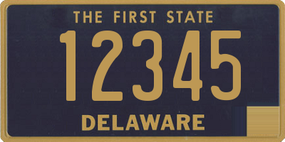 DE license plate 12345