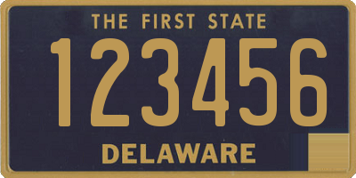 DE license plate 123456