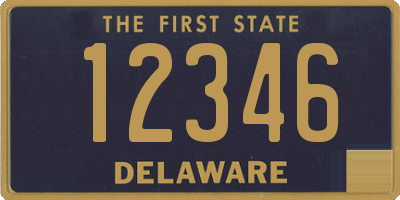 DE license plate 12346