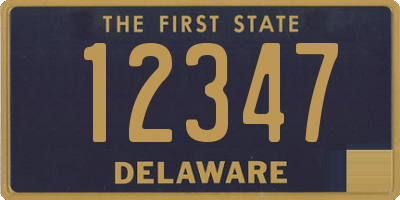 DE license plate 12347