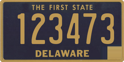 DE license plate 123473