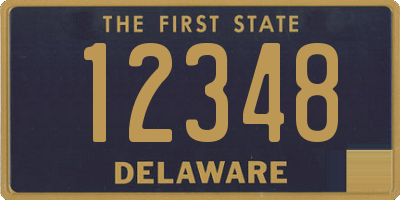 DE license plate 12348