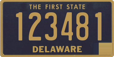 DE license plate 123481