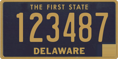 DE license plate 123487