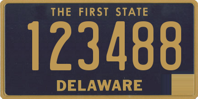 DE license plate 123488