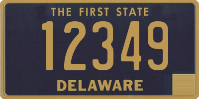 DE license plate 12349