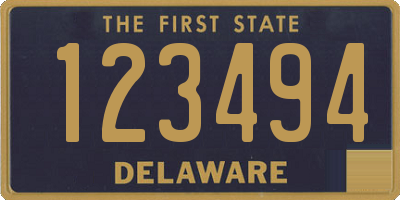 DE license plate 123494